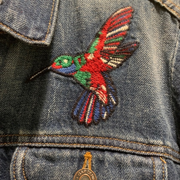 Vintage Gap Embroidered Denim Jacket. sz LP. EUC.  Like new from 90's - Picture 4 of 6